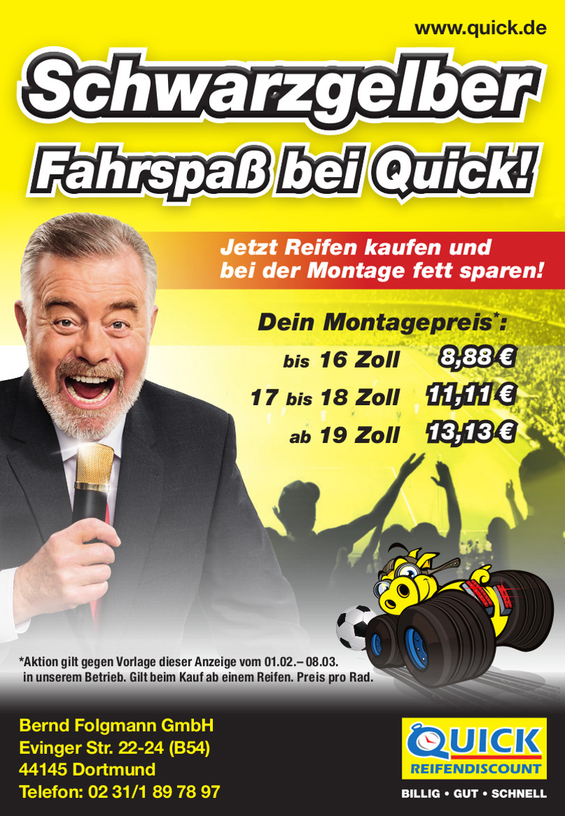 Harry Wijnvoord – Quick Reifendiscount – „Fahrspaß bei Quick!“