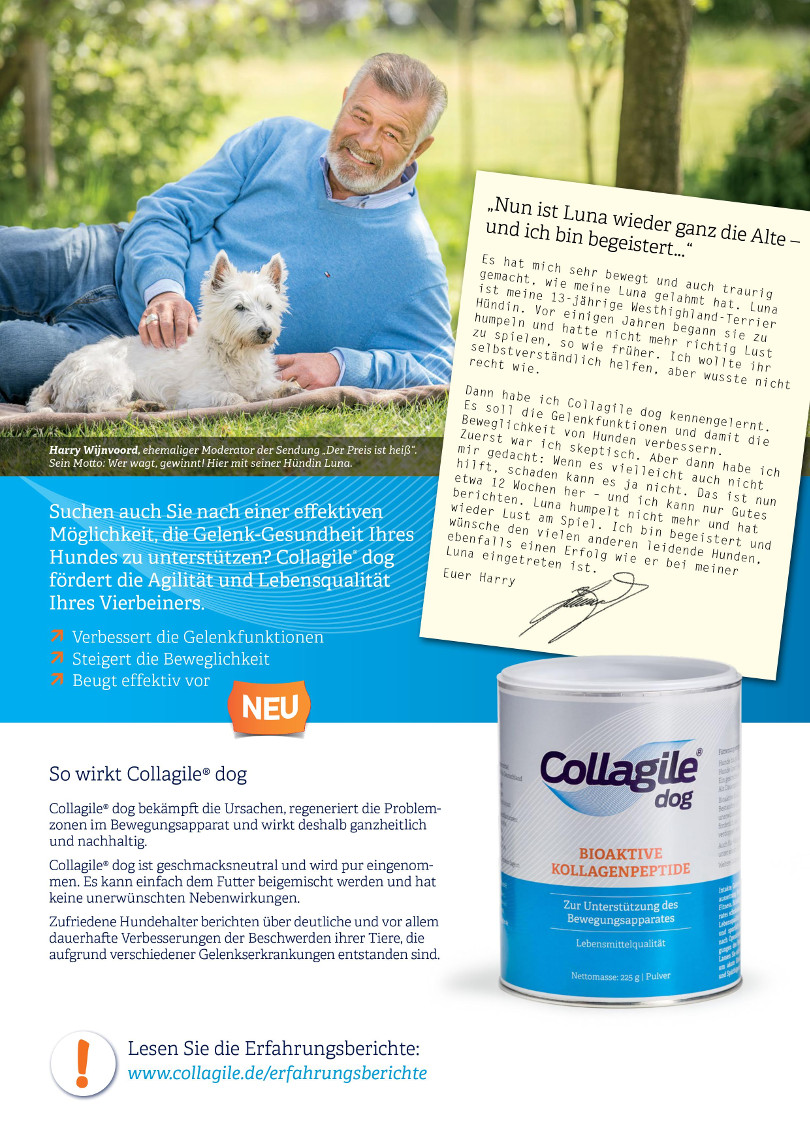 Harry Wijnvoord -  COLLAGILE® dog – Bioaktive Kollagenpeptide