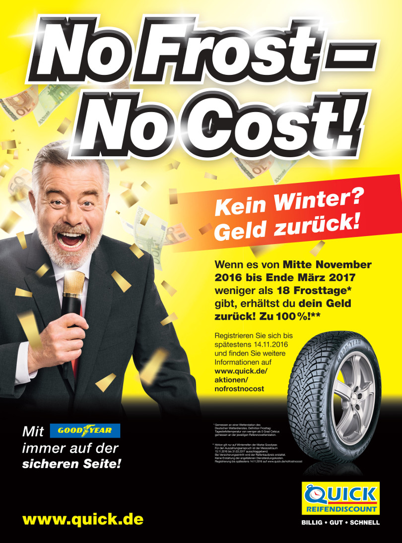 Harry Wijnvoord – Quick Reifendiscount – „No Frost – No Cost!“ – Poster 1
